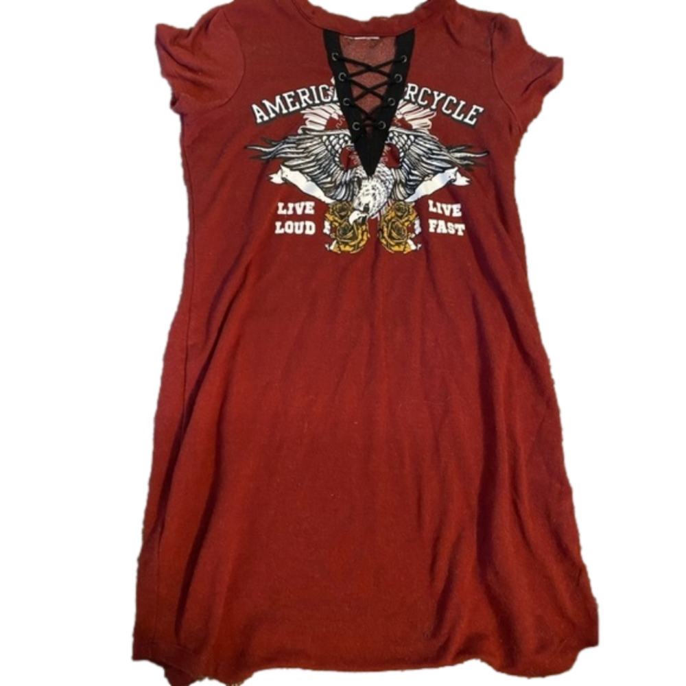 GRAPHIC Dress Motorcycle Size Small